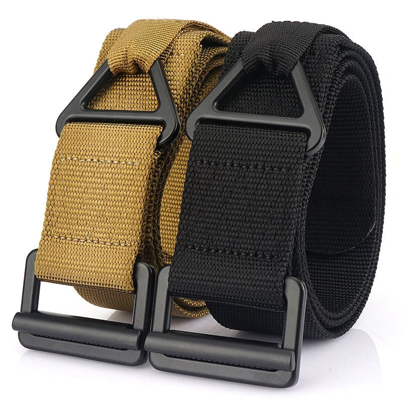 TUSHI 125cm Men's Tactical Nylon Belt Adjustable Wear-resistant Lightweight Waist Belt Buckle Canvas Belt Casual Sports Belts — view 4