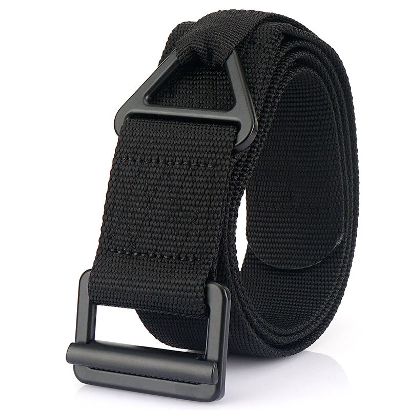 TUSHI 125cm Men's Tactical Nylon Belt Adjustable Wear-resistant Lightweight Waist Belt Buckle Canvas Belt Casual Sports Belts — view 8
