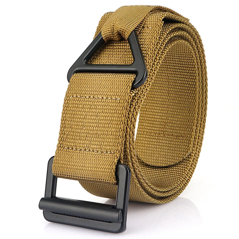 TUSHI 125cm Men's Tactical Nylon Belt Adjustable Wear-resistant Lightweight Waist Belt Buckle Canvas Belt Casual Sports Belts — view 9
