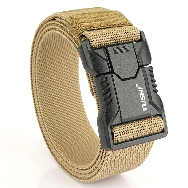 TUSHI 125cm Tactical Nylon Belt Adjustable Quick Release Wear-resistant Lightweight Waist Belt Aluminum Alloy Buckle Canvas Belt Casual Sports Belts for Outdoor Men Women — view 10