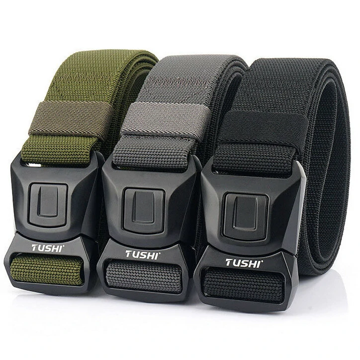 TUSHI 2023 Tactical Belt 125cm*3.8cm Nylon Polyester Waistband metal Quick Release Buckle Men Tactical Girdle