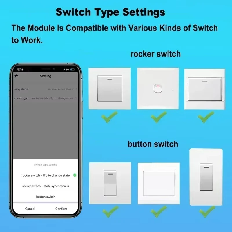 Tuya 5A Smart ZigBe WiFi Dry Contact Switch Relay App Remote Control Timing DC12/24V AC100-240V Supports Google Home Alexa — view 4