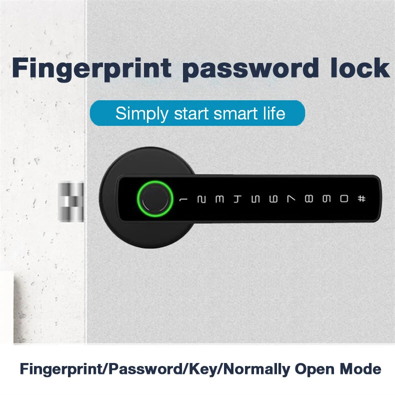 Tuya BLE Smart Door Lock Fingerprint Password Key APP Unlock Home Security Anti-theft Locks Wire-free No Punching Required — view 2