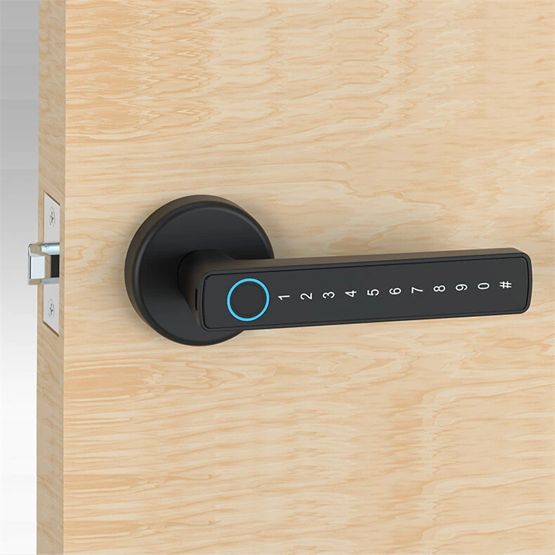 Tuya BLE Smart Door Lock Fingerprint Password Key APP Unlock Home Security Anti-theft Locks Wire-free No Punching Required — view 3