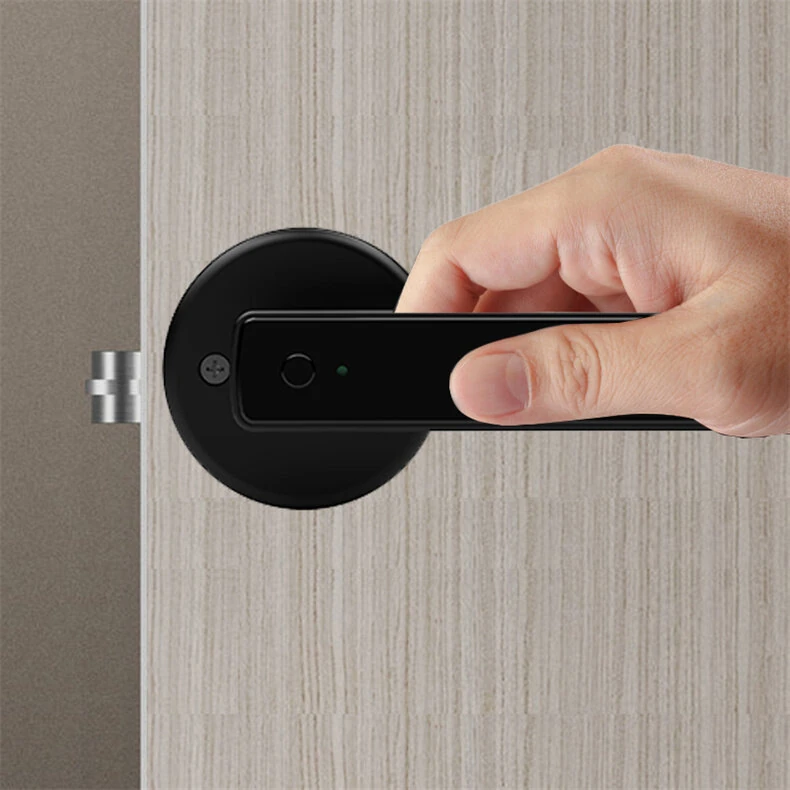 Tuya BLE Smart Door Lock Fingerprint Password Key APP Unlock Home Security Anti-theft Locks Wire-free No Punching Required — view 4