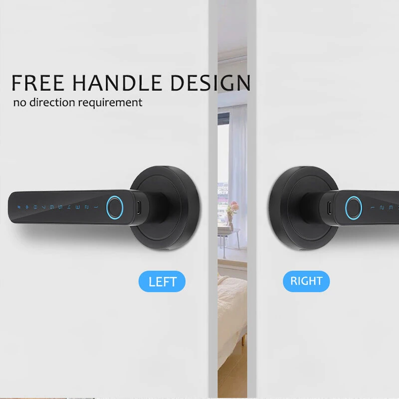 Tuya Smart Door bluetooth Lock Intelligent Anti-theft Door Lock Dynamic Password APP Fingerprint Key Unlock Home Lock — view 8