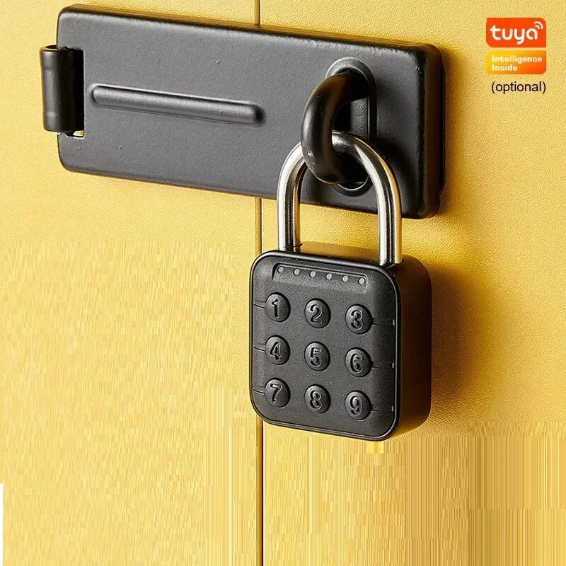Tuya Smart Fingerprint Door Lock Button Cabinet Lock Gym Wardrobe Door Password Padlock Electronic Door Lock IP67 Waterproof for Warehouse Dormitory Doors — view 3