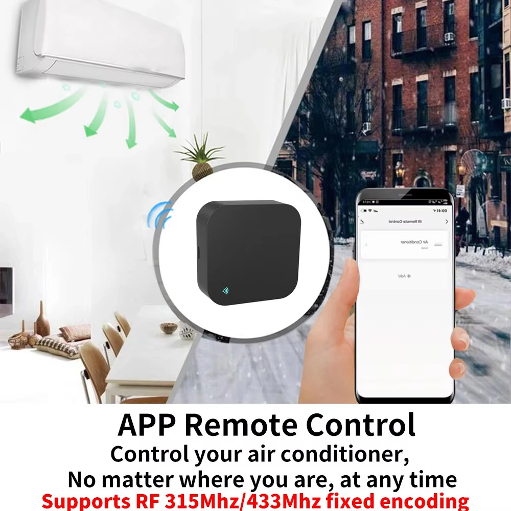 Tuya Smart RF IR Remote Control 315MHz 433MHz WiFi Version for Smart Home for AC ALL TV Support SmartLife Yandex Alexa — view 2