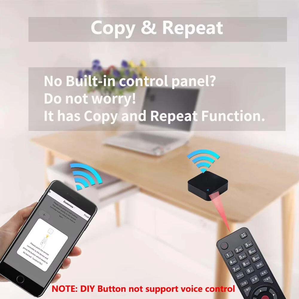 Tuya Smart RF IR Remote Control 315MHz 433MHz WiFi Version for Smart Home for AC ALL TV Support SmartLife Yandex Alexa — view 6