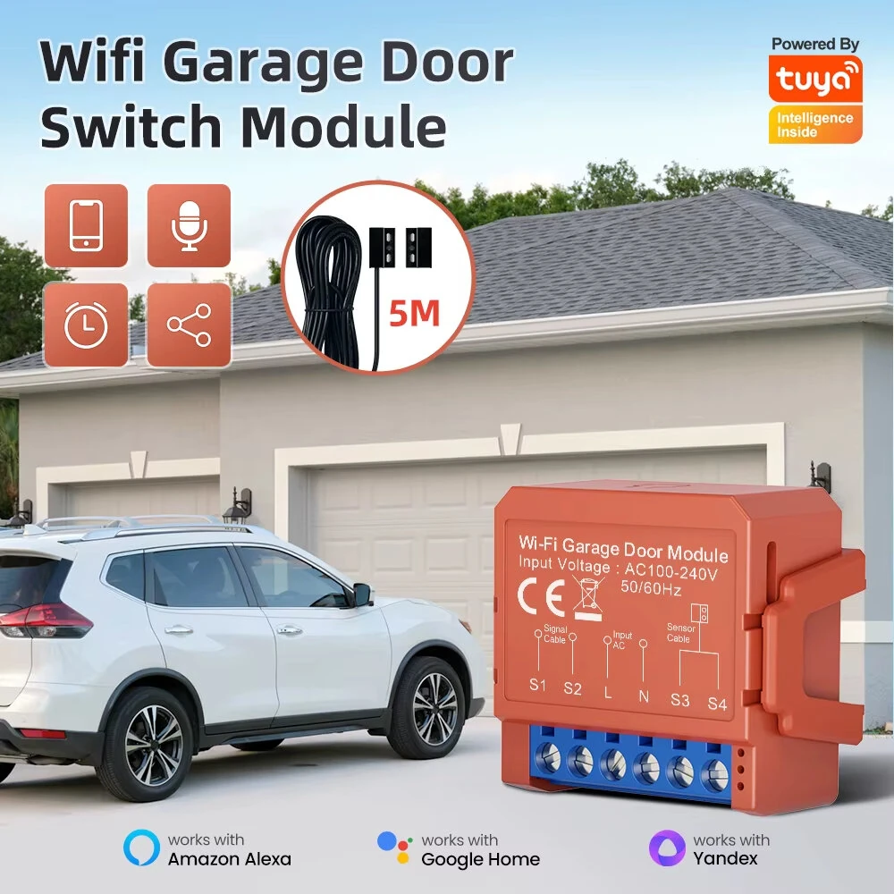Tuya Smart WiFi Garage Door Module Switch Door Opener Controller Smart Life APP Voice Remote Control with Alexa Google Home — view 4