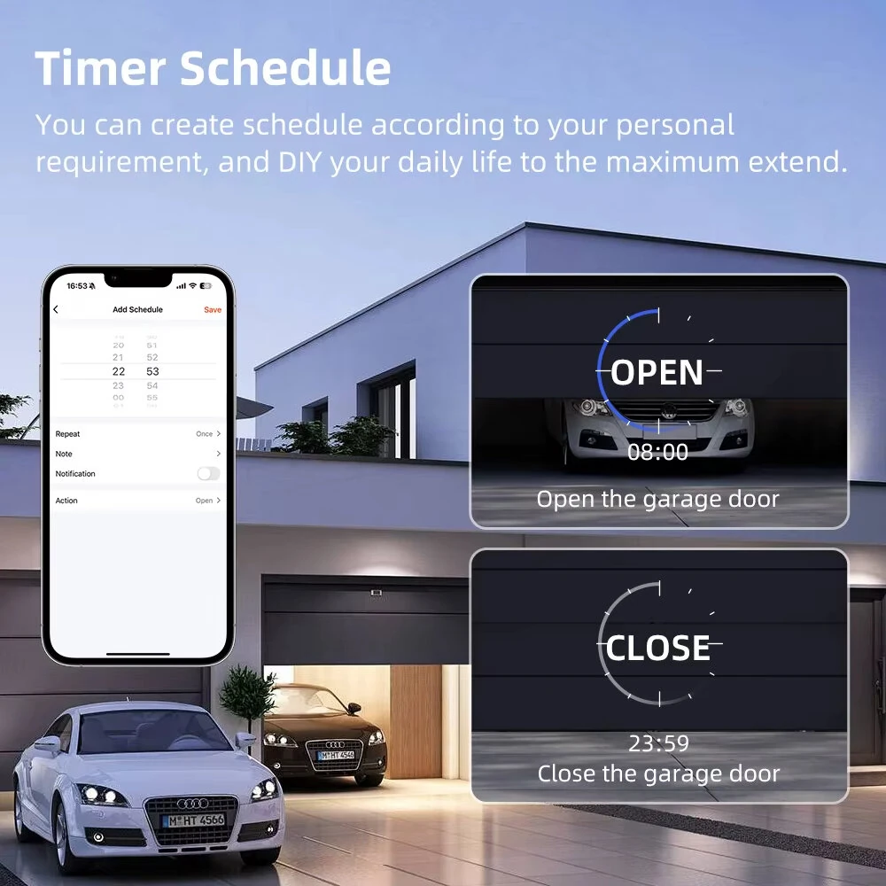 Tuya Smart WiFi Garage Door Module Switch Door Opener Controller Smart Life APP Voice Remote Control with Alexa Google Home — view 5