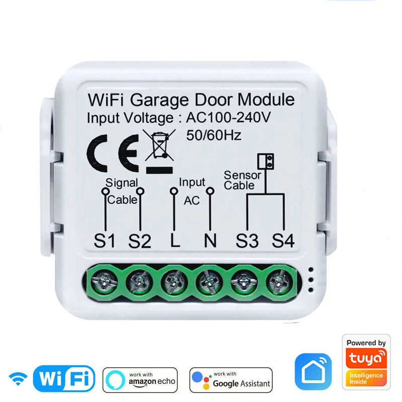 Tuya Smart WiFi Garage Door Sensors Opener Controller 100V-240V Voice Remote Control Switch support Alexa Google Home Smart Life — view 6