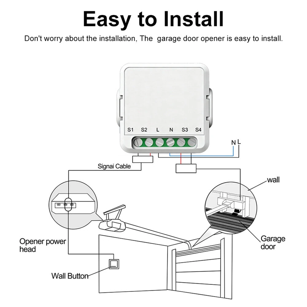 Tuya Smart WiFi Garage Door Switch Module Remote Control Smart Life App Works with Alexa Google Home — view 6