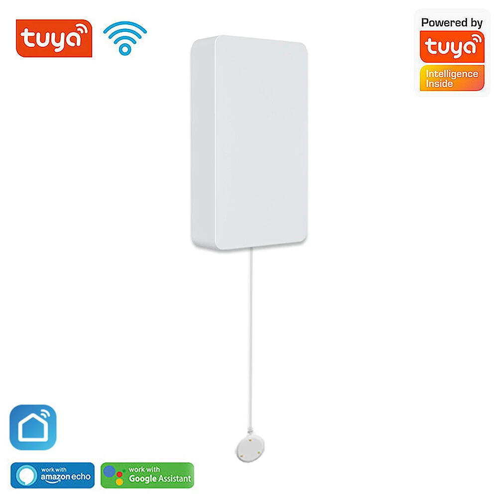 Tuya Smart WiFi Water Flood Sensor 2.4GHz Smart Home Wireless APP Remote Control Alarm Push Notification Water Leakage Overflow Detector Compatible With Alexa Google Home — Tuya