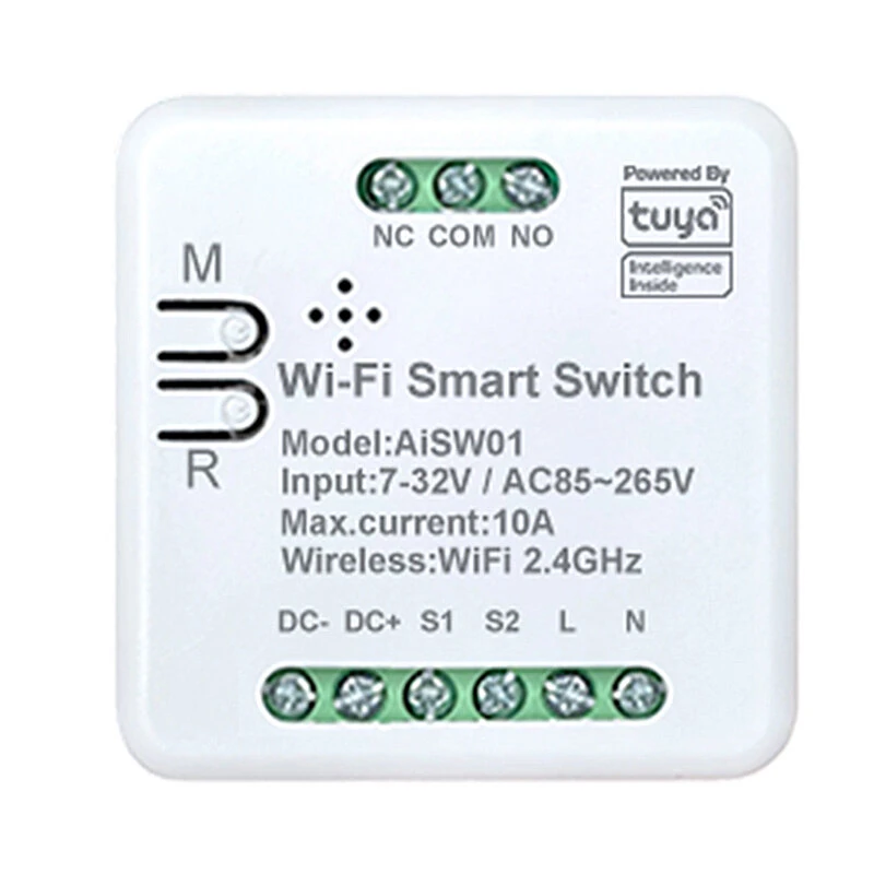 Tuya Smart WiFi/Zigbe Switch Module 10A Dry Contact Inching Mode for Motor Mini Relay App Timer Remote Voice Control with Alexa Google Home — image 1