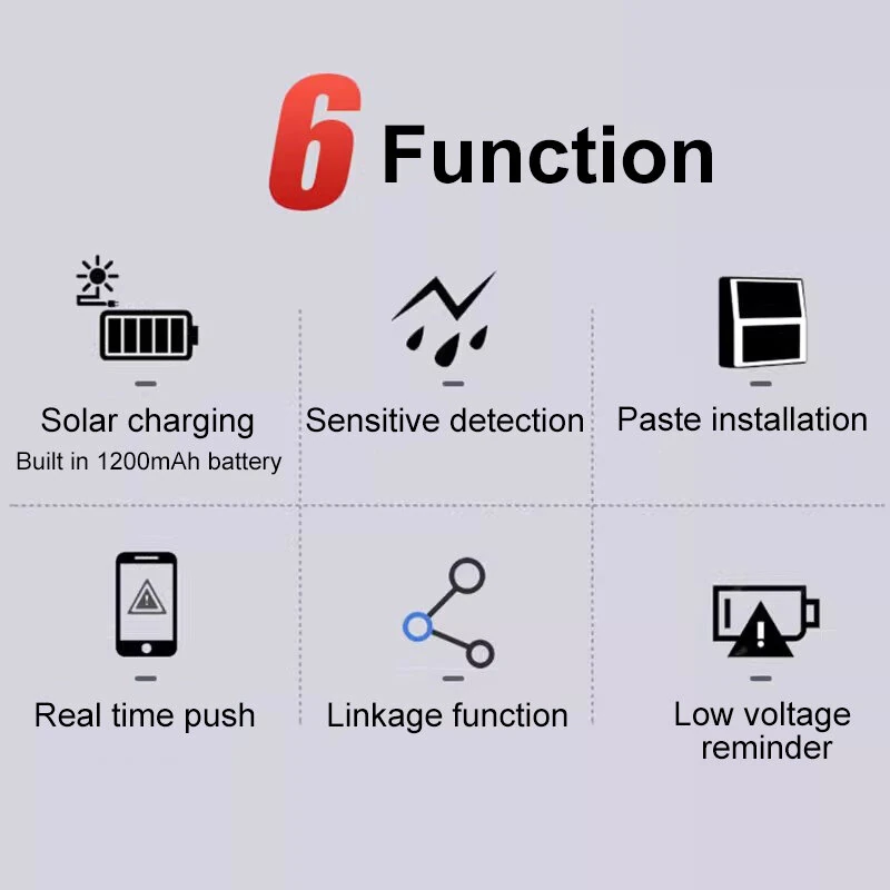 Tuya Smart Zigbe Rain Sensor With Light Detector Solar Operated IP65 Outdoor Waterproof Rain Detector Smart life Remote Control — view 4