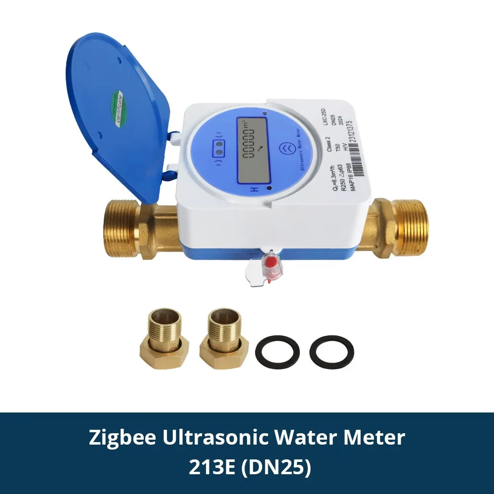 Tuya Smart Zigbe Ultrasonic Water Meter DN15 DN20 DN25 LCD Digital Display Water Flow Consumption Measurement IP68 Protection — view 10