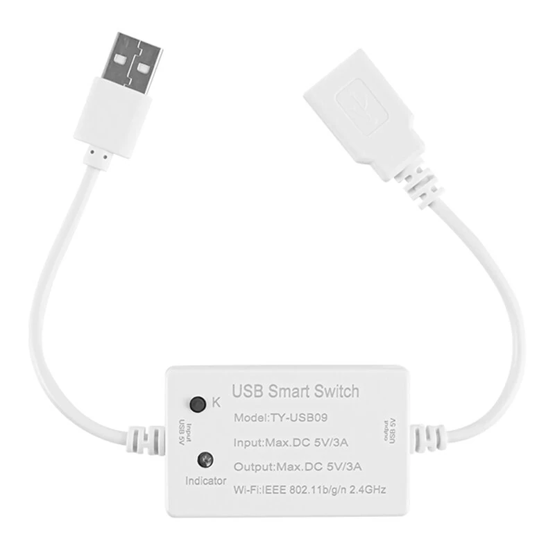 Tuya USB Smart WiFi Switch Controller Universal Breakers Timing Function Smart Life for USB Appliances Voice Control with Alexa Google Home — image 1