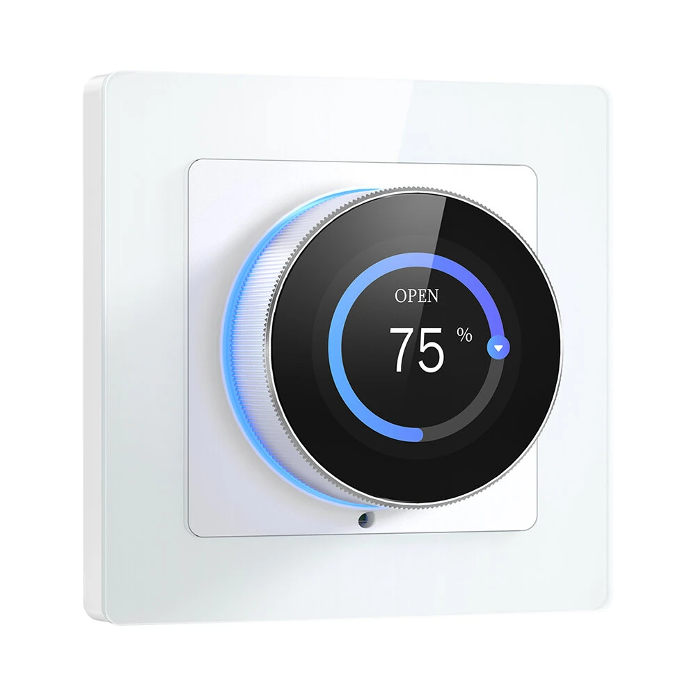 Tuya WiFi Curtain Knob Switch with Color Screen Display RGB Ambient Light Ring Timer Schedule Scene Linkage Child Lock Brightness Adjustable Voice Control with Alexa Google Assistant CS20R-EU-W — view 7