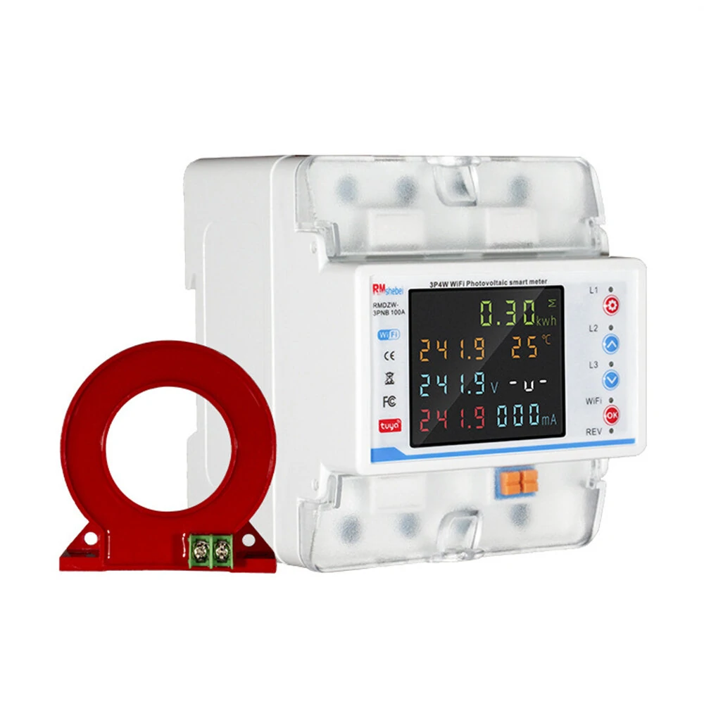 Tuya WiFi Intelligent Circuit Breaker Automatic Reclosure Protector 3P4W Power Meter Three Phase Reclosure Switch with Multiple Protections Timing Schedule Electricity Metering Functions — view 2