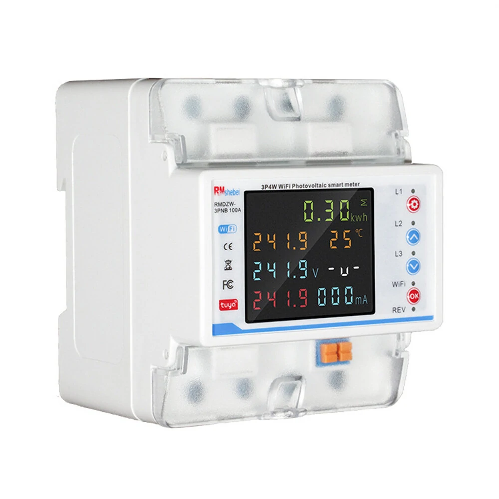 Tuya WiFi Intelligent Circuit Breaker Automatic Reclosure Protector 3P4W Power Meter Three Phase Reclosure Switch with Multiple Protections Timing Schedule Electricity Metering Functions — view 6