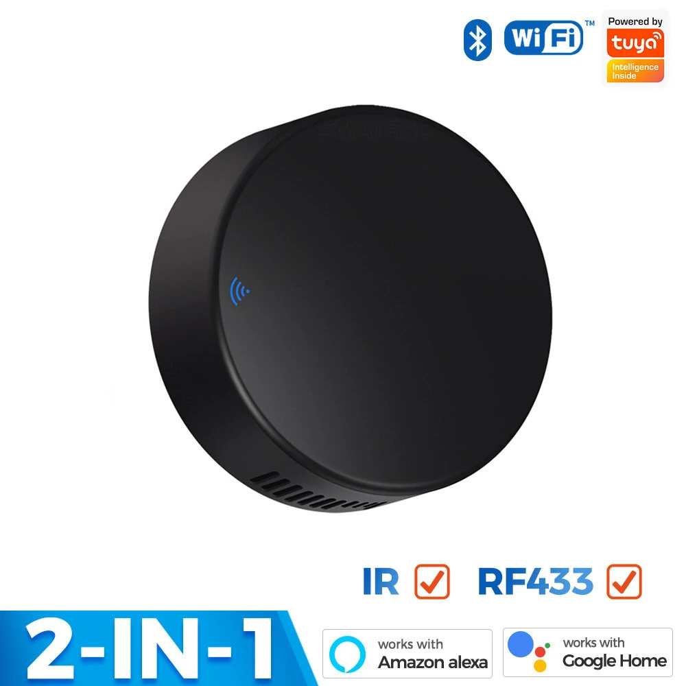 Tuya WiFi IR+RF 433Mhz Remote Control Universal Infrared Remote Controller for TV Air Conditioner Voice APP Alexa Google Home — view 2