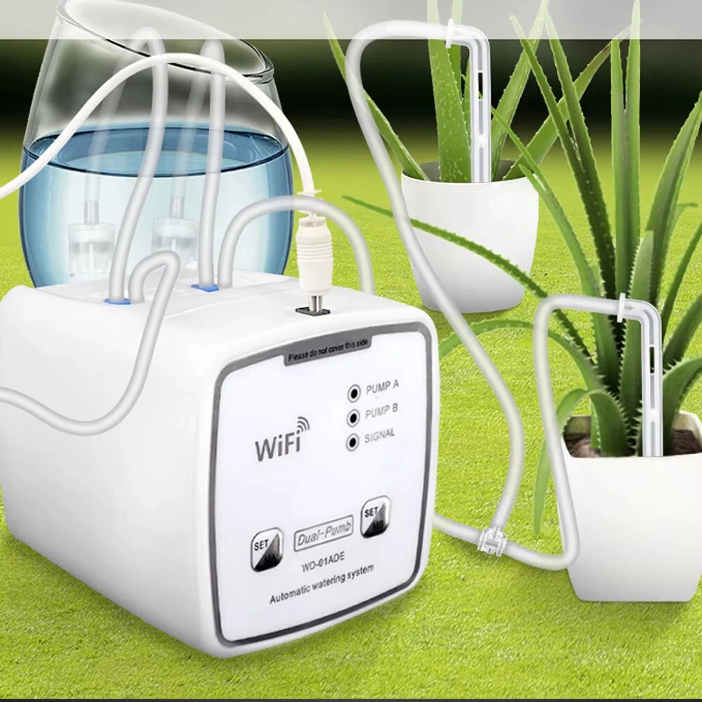 Tuya WIFI Smart Garden Intelligent Watering Device 20 Pots Double Pump Timed Automatic Drip Irrigation System Remote APP Controller for Garden Terrace — view 6