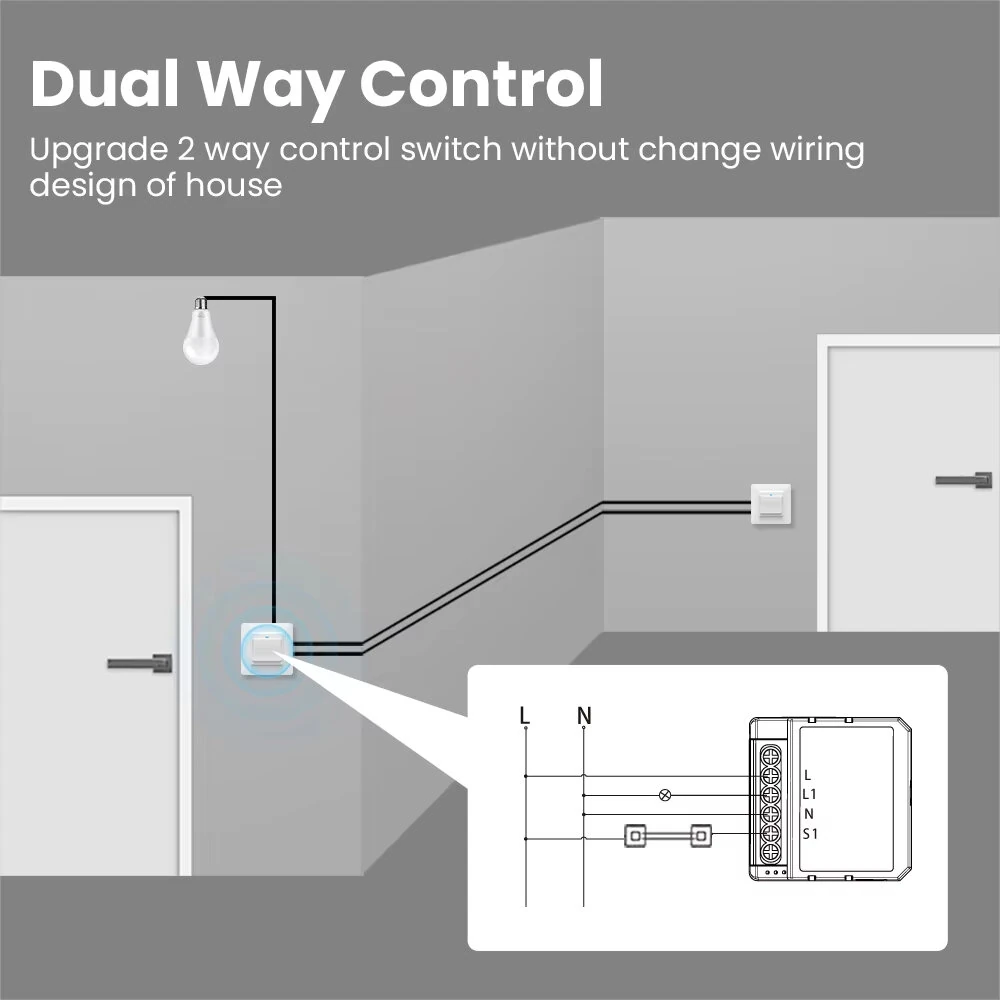 Tuya WiFi Smart Switch Module 1/2/3/4CH Supports 2 Way Control App Remote Control DIY Light Switch Module 100-240V Work with Alexa Google Home — view 4