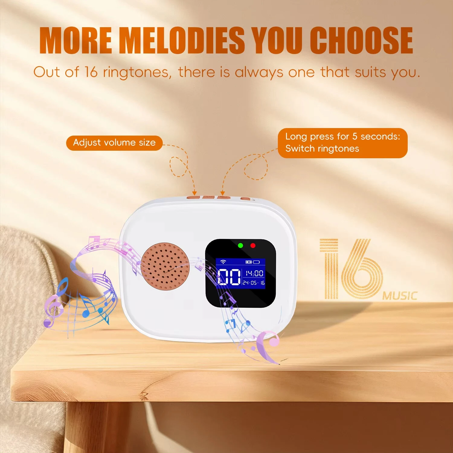 Tuya WiFi SOS Wireless Caregiver Pager Call Button System Emergency Alert Button for Seniors Patient Disabled Elderly Indoor Smart Life APP — view 5