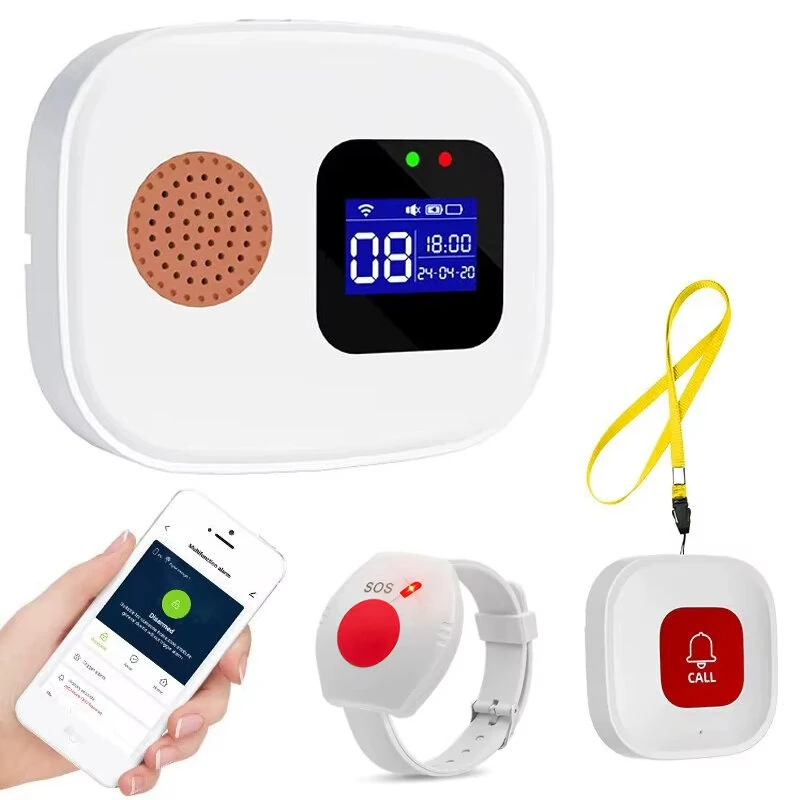 Tuya WiFi SOS Wireless Caregiver Pager Call Button System Emergency Alert Button for Seniors Patient Disabled Elderly Indoor Smart Life APP — view 7