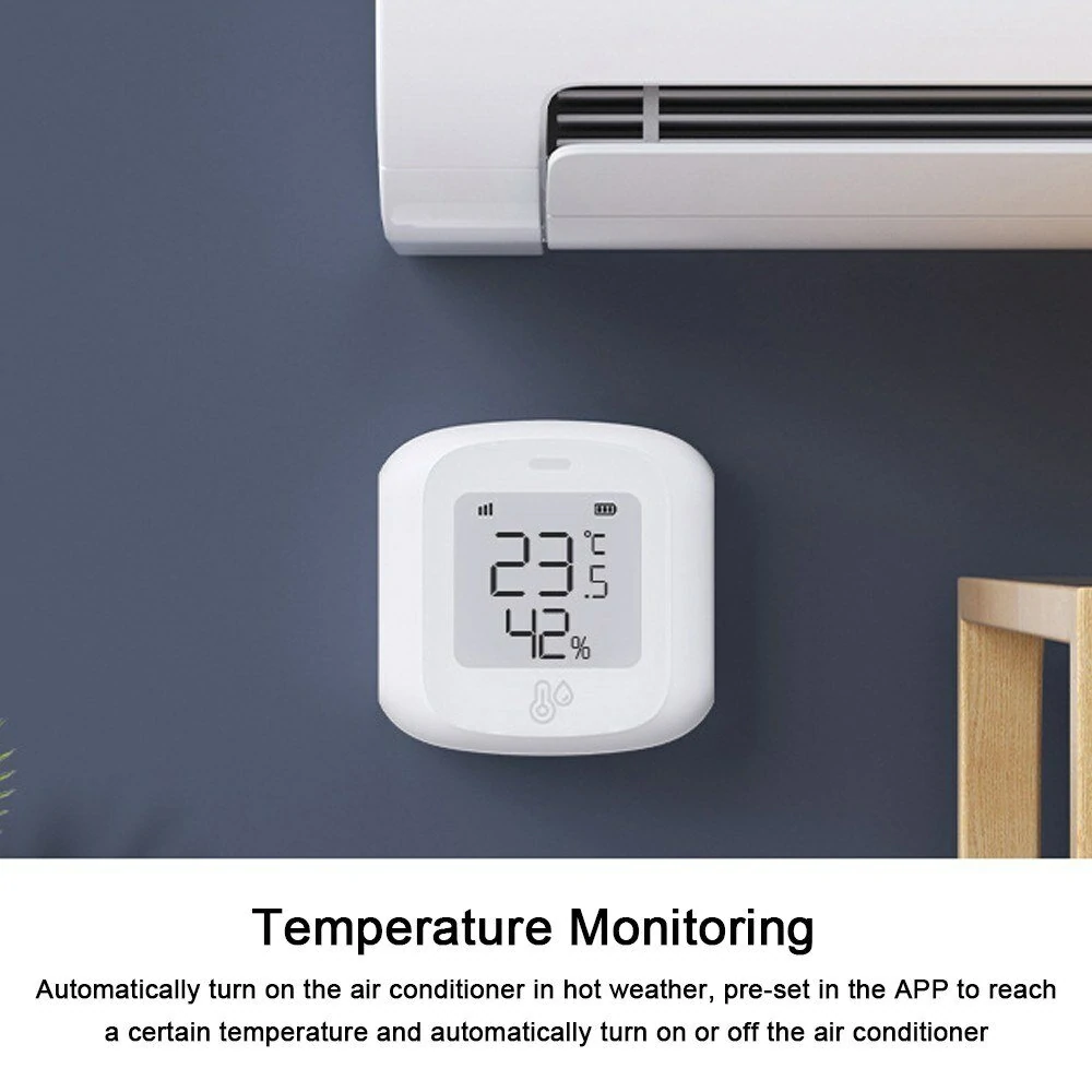 Tuya WiFi Temperature Humidity Tester Digital Display Mobilephone APP Remotely Control Intelligent Linkage Hygrothermograph Smarthome Device — view 3