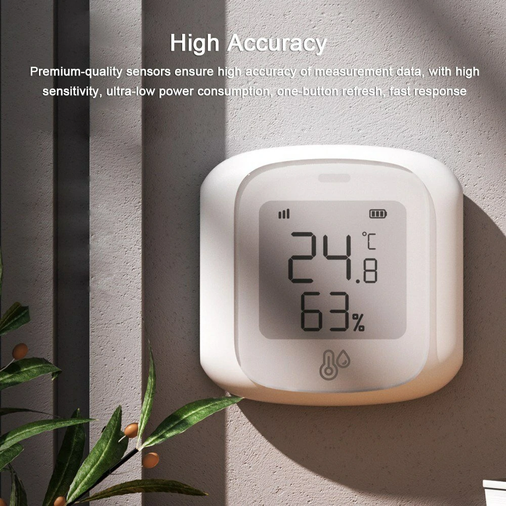 Tuya WiFi Temperature Humidity Tester Digital Display Mobilephone APP Remotely Control Intelligent Linkage Hygrothermograph Smarthome Device — view 5