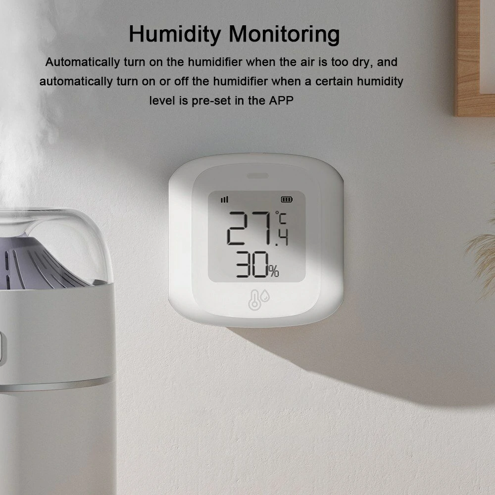 Tuya WiFi Temperature Humidity Tester Digital Display Mobilephone APP Remotely Control Intelligent Linkage Hygrothermograph Smarthome Device — view 6