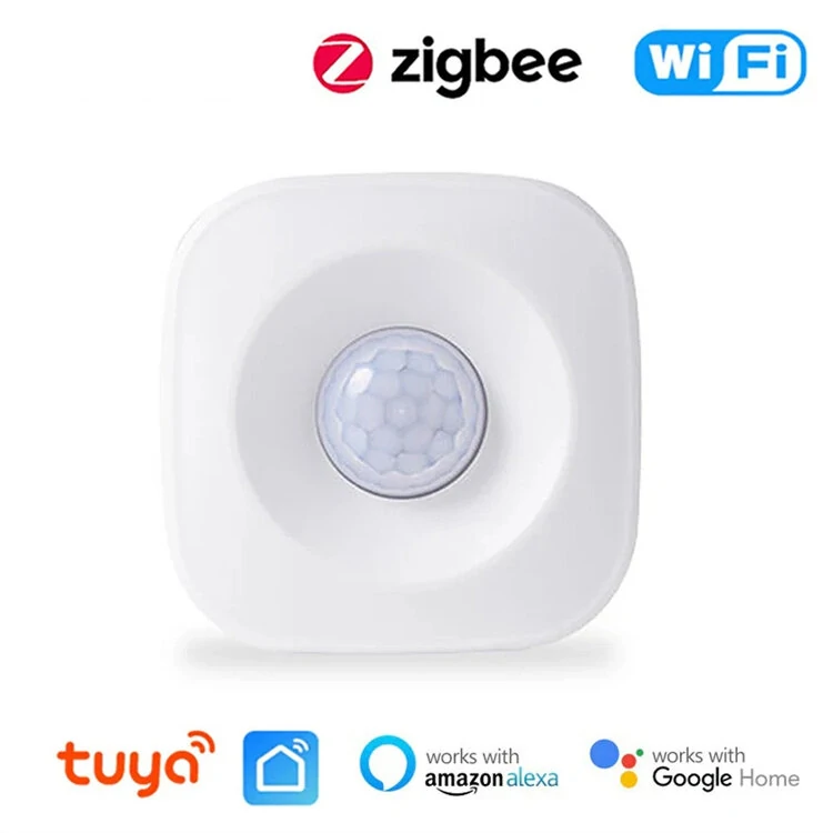 Tuya WiFi/ZigBee Body PIR Sensor Wireless Smart Motion Transducer Smart Life Home Security Gateway Work With Alexa Google Home — Tuya
