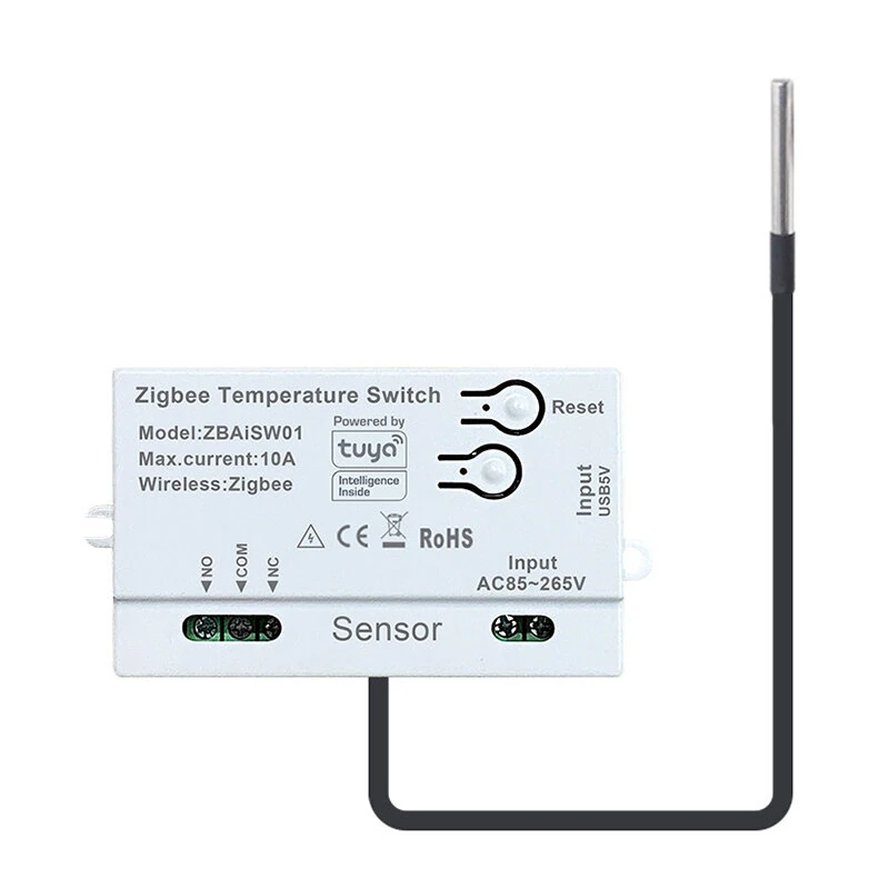 Tuya ZBAiSW01 Zigbee3.0 Smart Temperature Switch 10A Dry Contact Smart Thermostat Voice App Remote Control Timer Function Work with Alexa Google Home — view 7