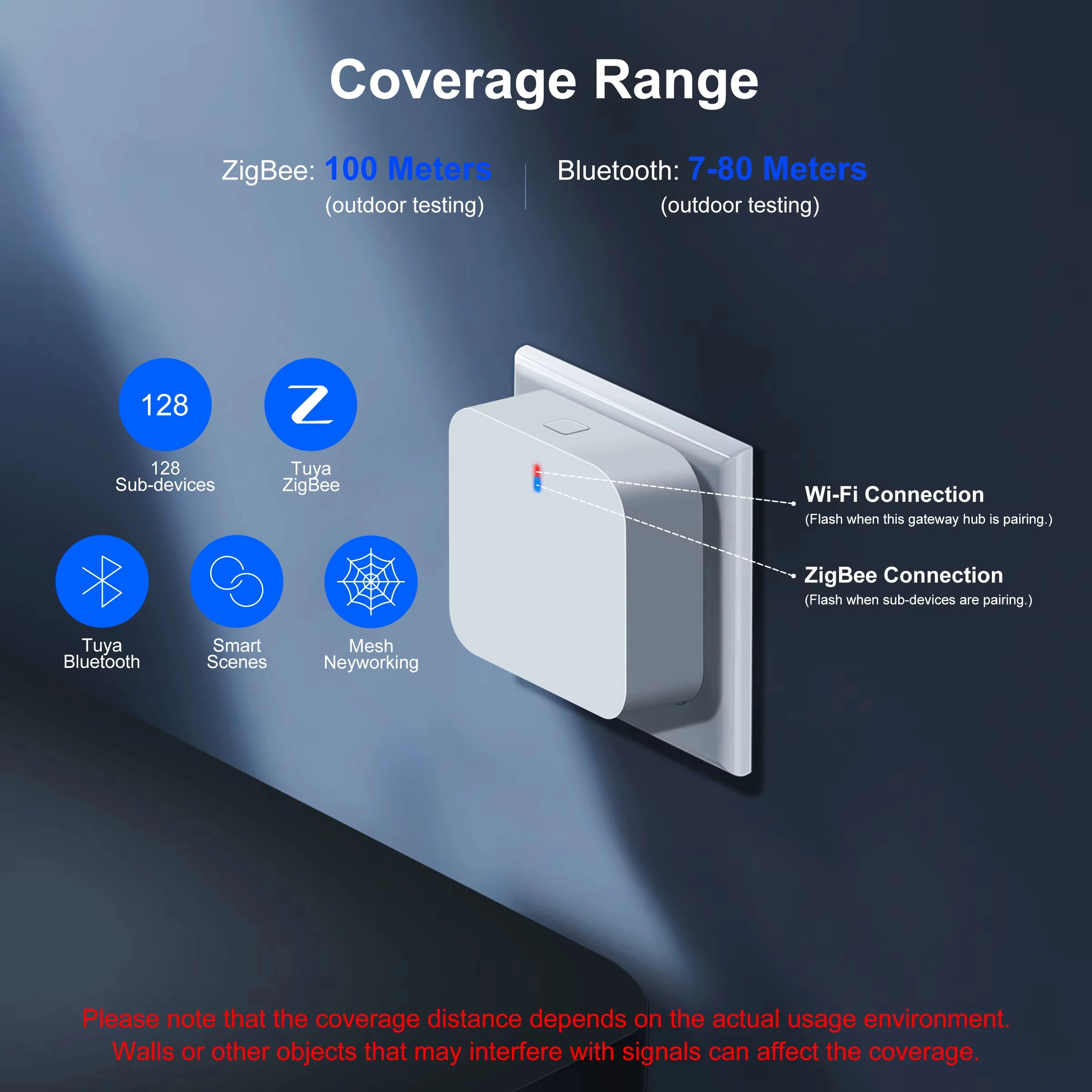 Tuya ZigBe Gateway Hub Plug-in Type Multi-mode ZigBe bluetooth Gateway Bridge for Smart Home Automation Work with Alexa — view 2