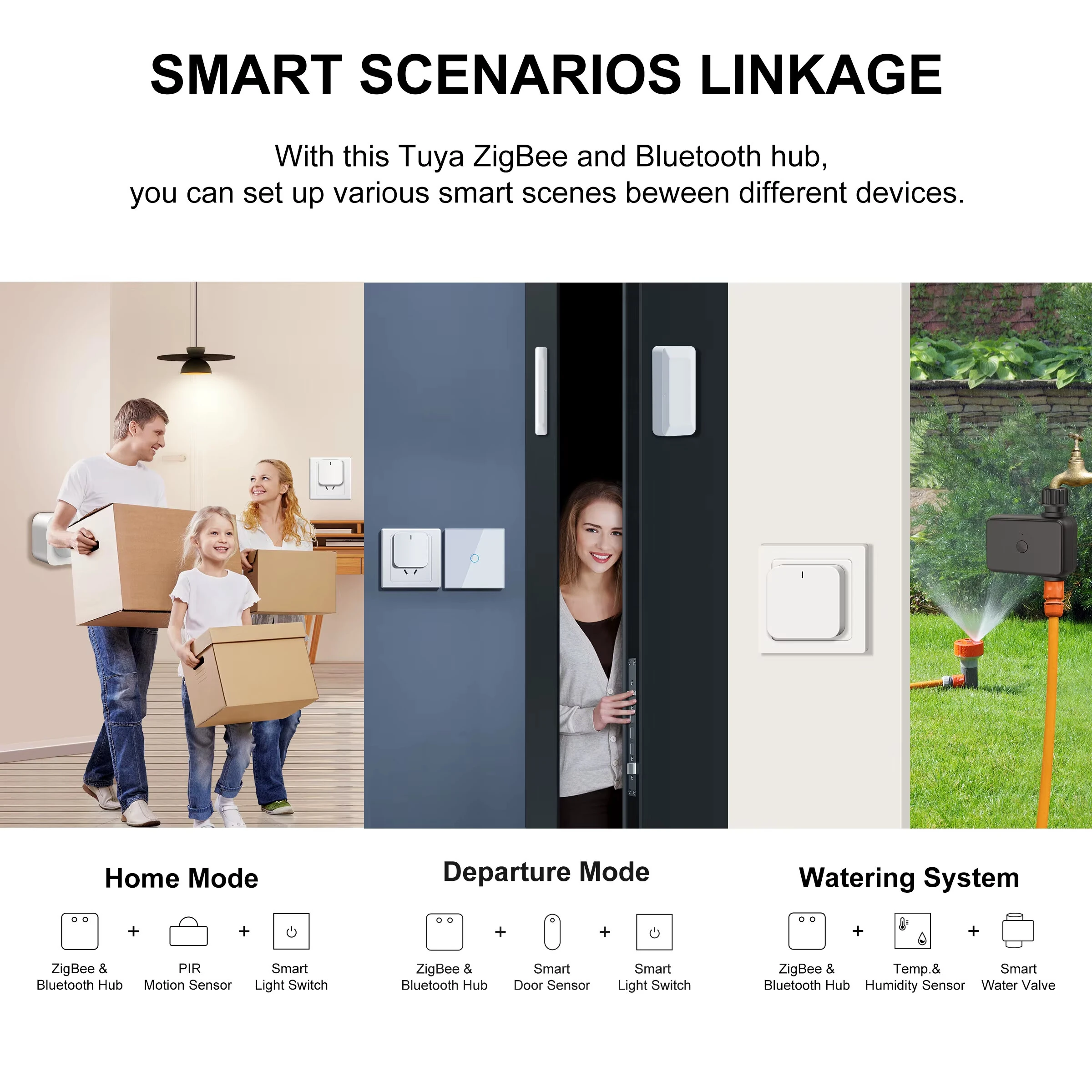 Tuya ZigBe Gateway Hub Plug-in Type Multi-mode ZigBe bluetooth Gateway Bridge for Smart Home Automation Work with Alexa — view 6