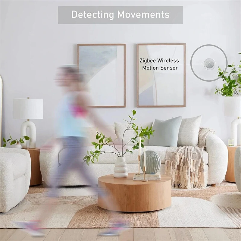 Tuya Zigbe Human Motion Sensor Smart Home Mini PIR Motion Sensor Infrared Detector Security Smart Life Work with Alexa Google Assistant Hubitat Hub — view 5
