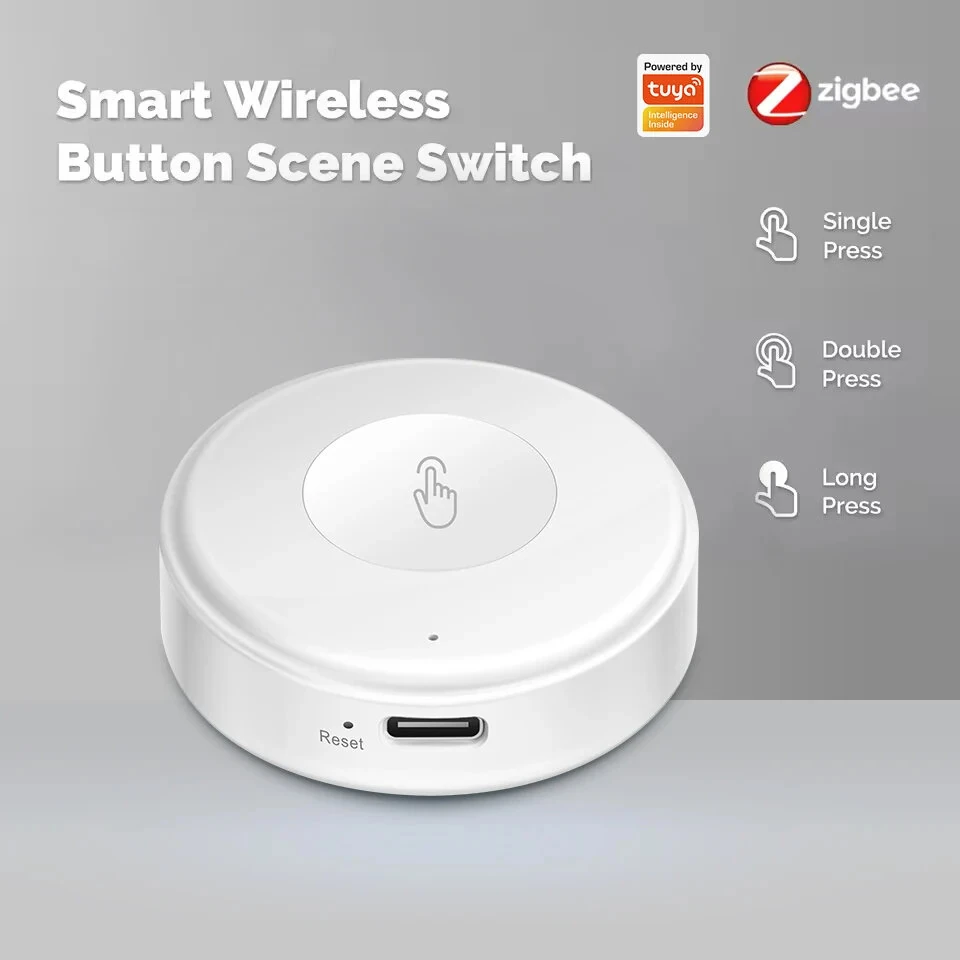 Tuya Zigbe Smart Wireless Button Scene Switch Wireless Remote Control for Smart Life Create 3 Scenes Perfect for Bedroom Kitchen — view 2