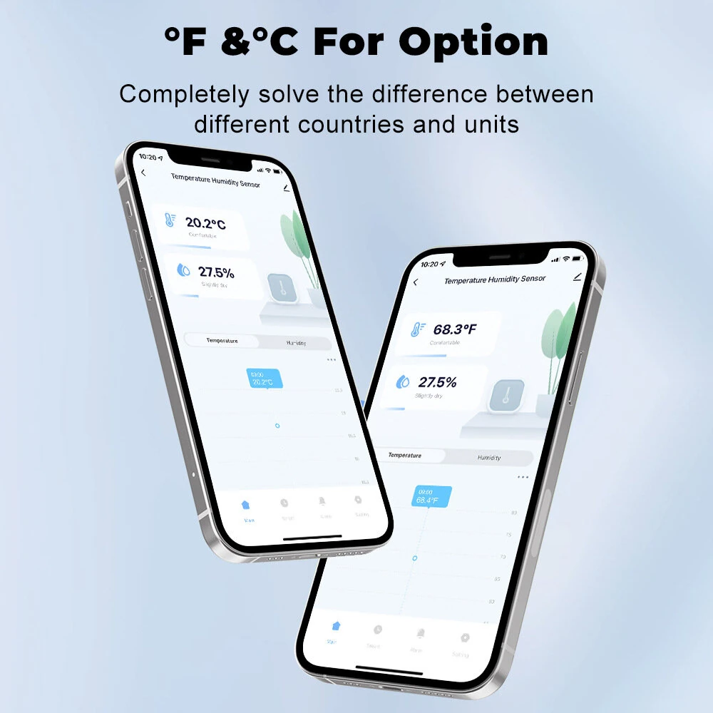 Tuya ZigBee3.0 Smart Home Temperature Humidity Sensor with Backlight LCD Display Voice Control with Alexa Google Home and Tuya Zigbee3.0 Hub Required — view 4