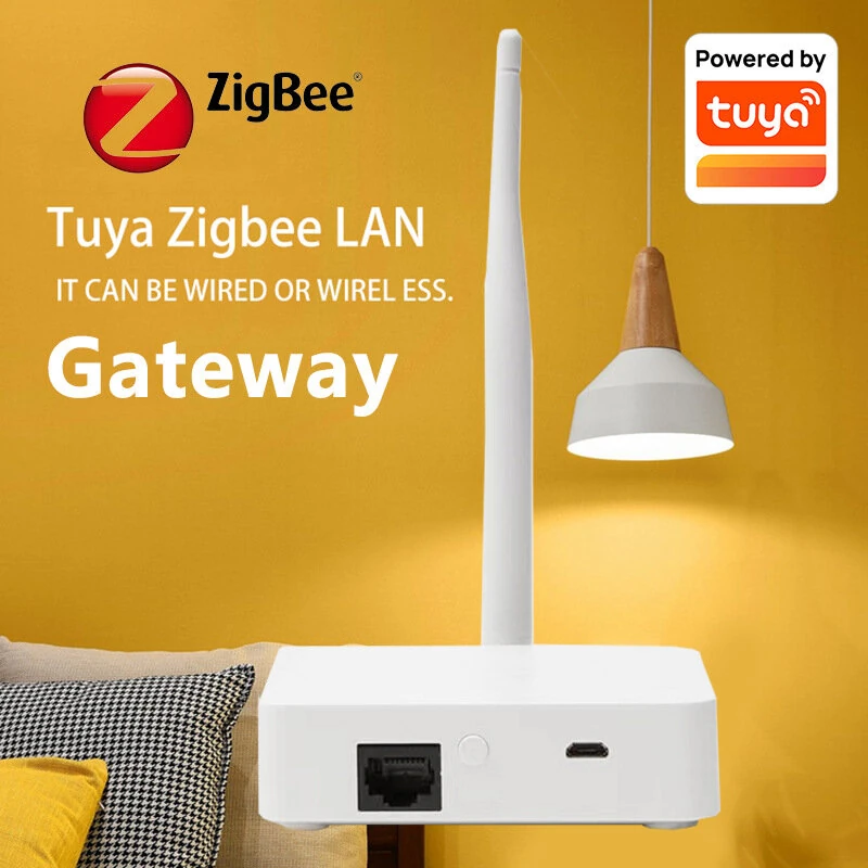 Tuya Zigbee3.0 Smart Hub Wired Gateway with Network Cable Socket Smart Life APP Remote Timing Function Central Controller Works with Alexa Google Home — view 2