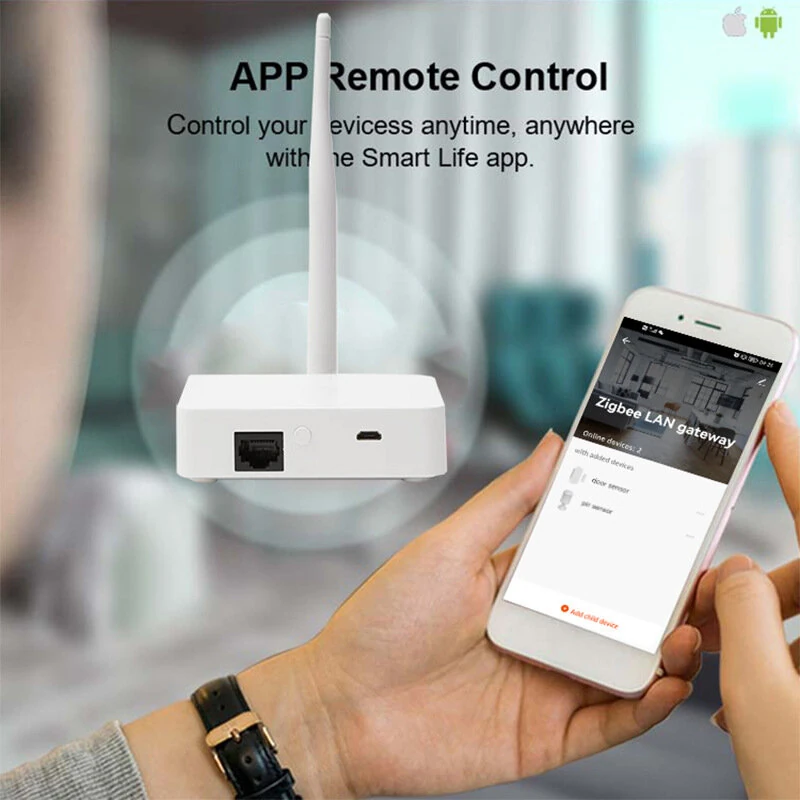 Tuya Zigbee3.0 Smart Hub Wired Gateway with Network Cable Socket Smart Life APP Remote Timing Function Central Controller Works with Alexa Google Home — view 3