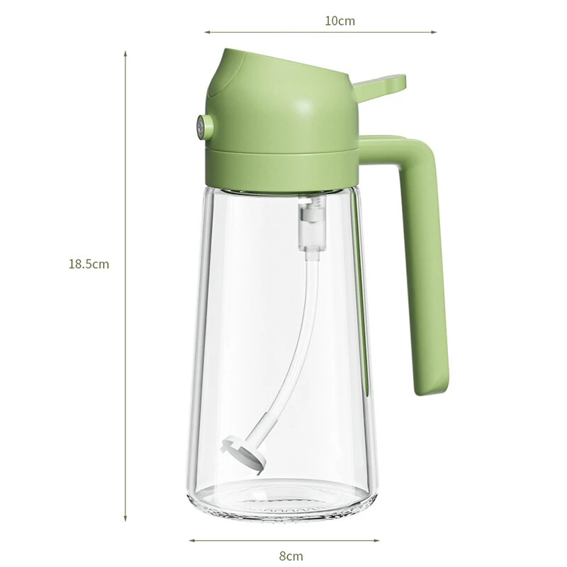 Two in One Oil Dispenser Oil Sprayer Refillable Oil Sprayer Commercial Food Grade Spray Bottle Oil Mister for Cooking Baking Frying BBQ — view 10