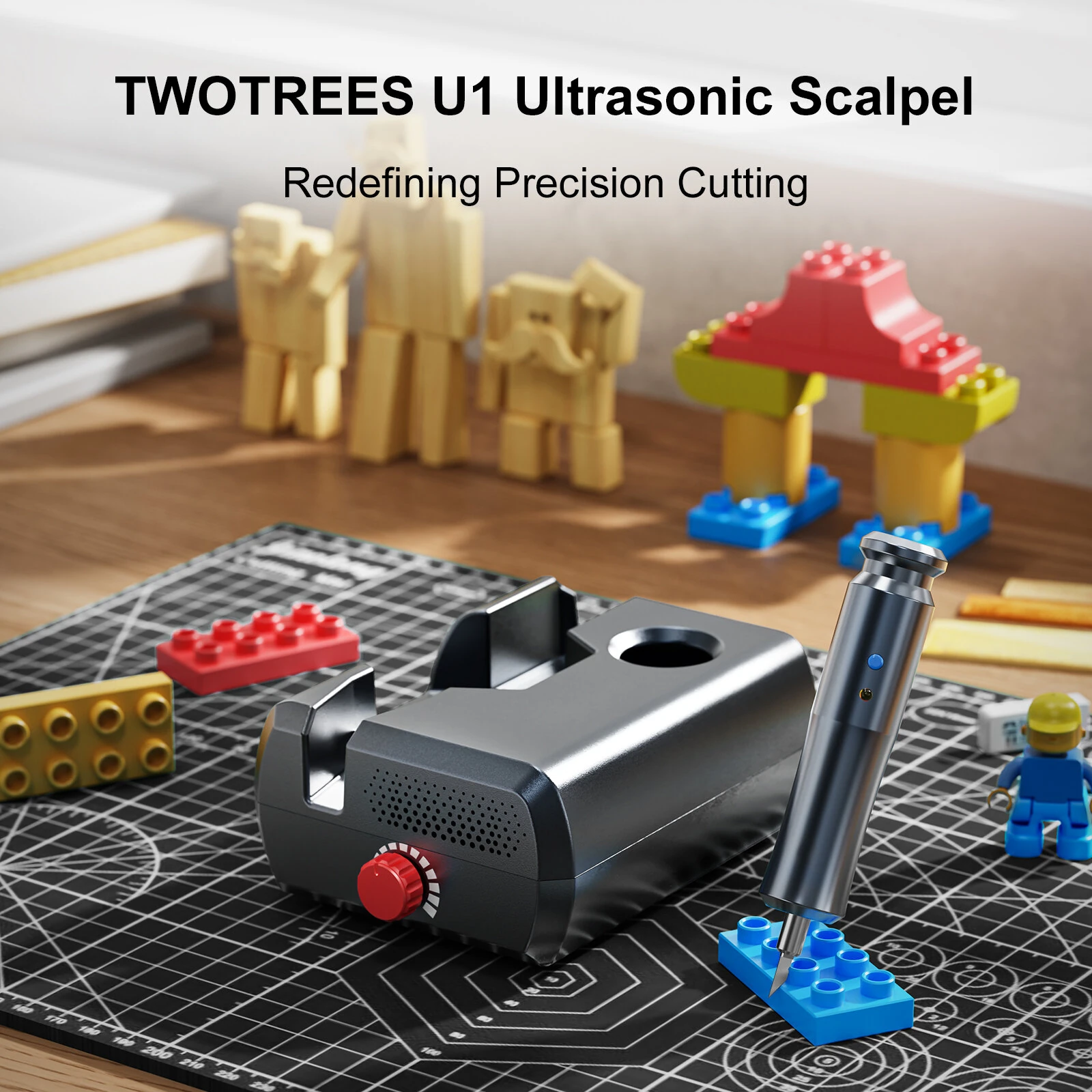 TWO TREES U1 Ultrasonic Scalpel Cutter 40kHz 40W Adjustable Power Precision Carving Knife Tools — view 3