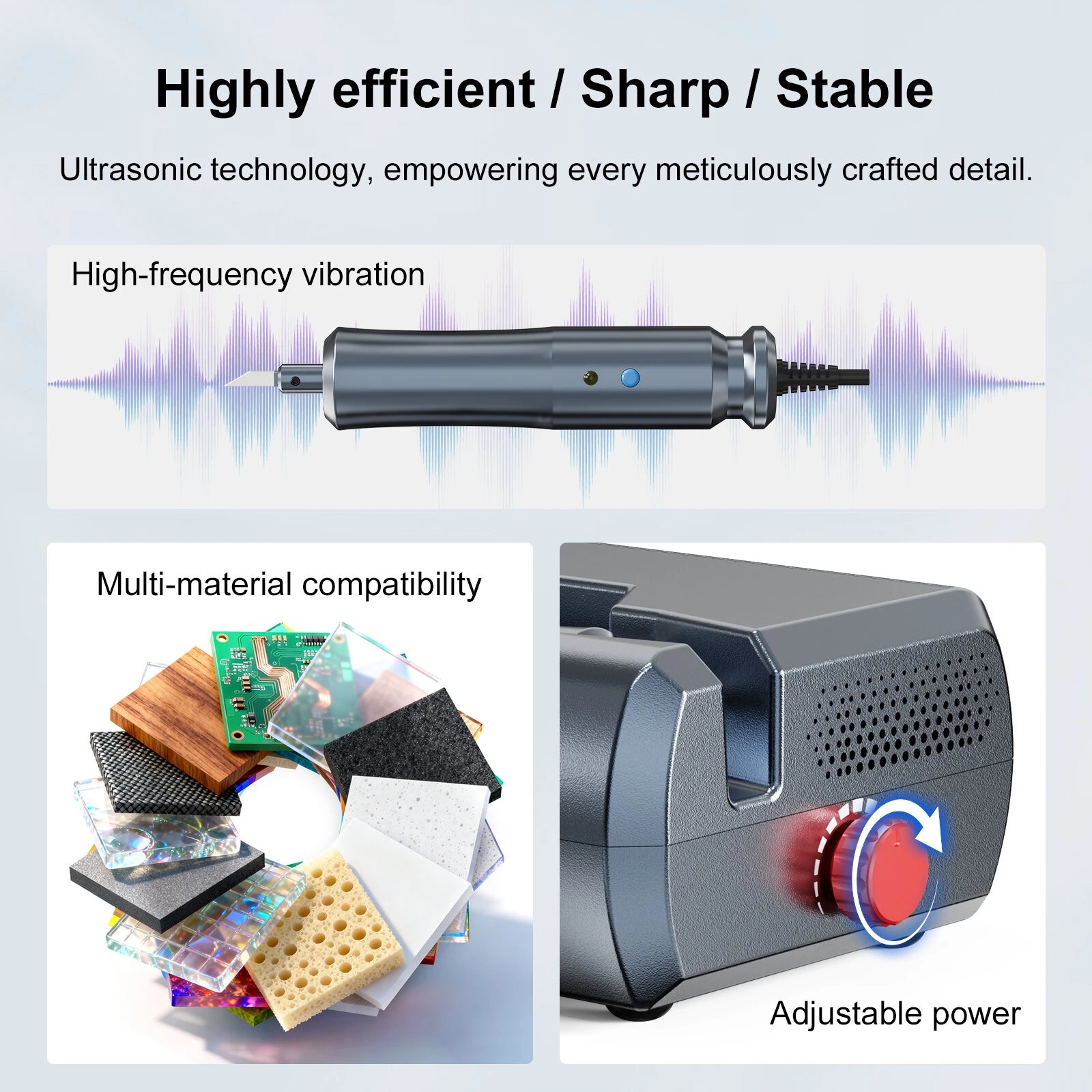 TWO TREES U1 Ultrasonic Scalpel Cutter 40kHz 40W Adjustable Power Precision Carving Knife Tools — view 4