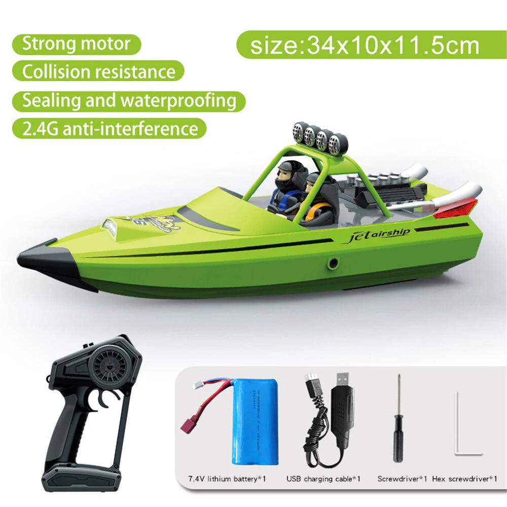 TY XIN 725 2.4G 30km/h RC Boat Jet Speedboat Capsized Reset Waterproof LED Light Remote Control Ship High Speed Vehicles Models — view 10
