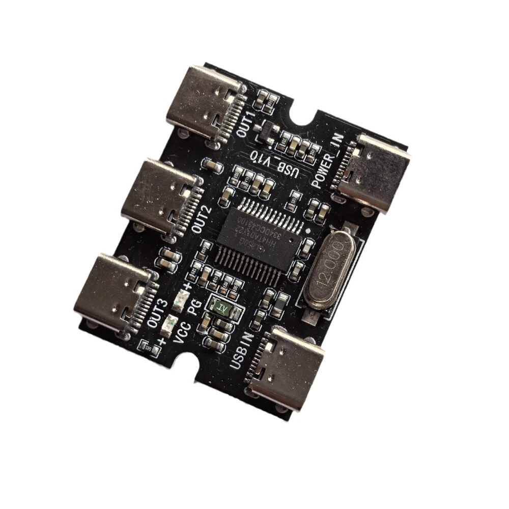Type-C USB Hub Extension Board 3 Port USB Splitter 5V DC Plug and Play Driver-Free USB Adapter for PC Laptop Accessories — Type-C
