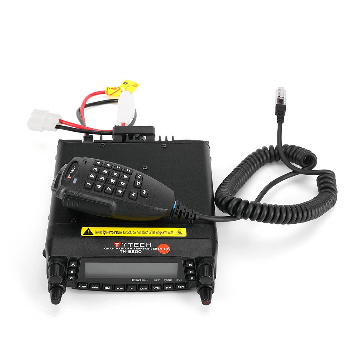 TYT TH-9800 Plus Walkie Talkie Quad Band Mobile Radio 29/50/144/430MHz 50W Long Range Full Duplex Detachable Panel 800 Channels Vehicle Communication