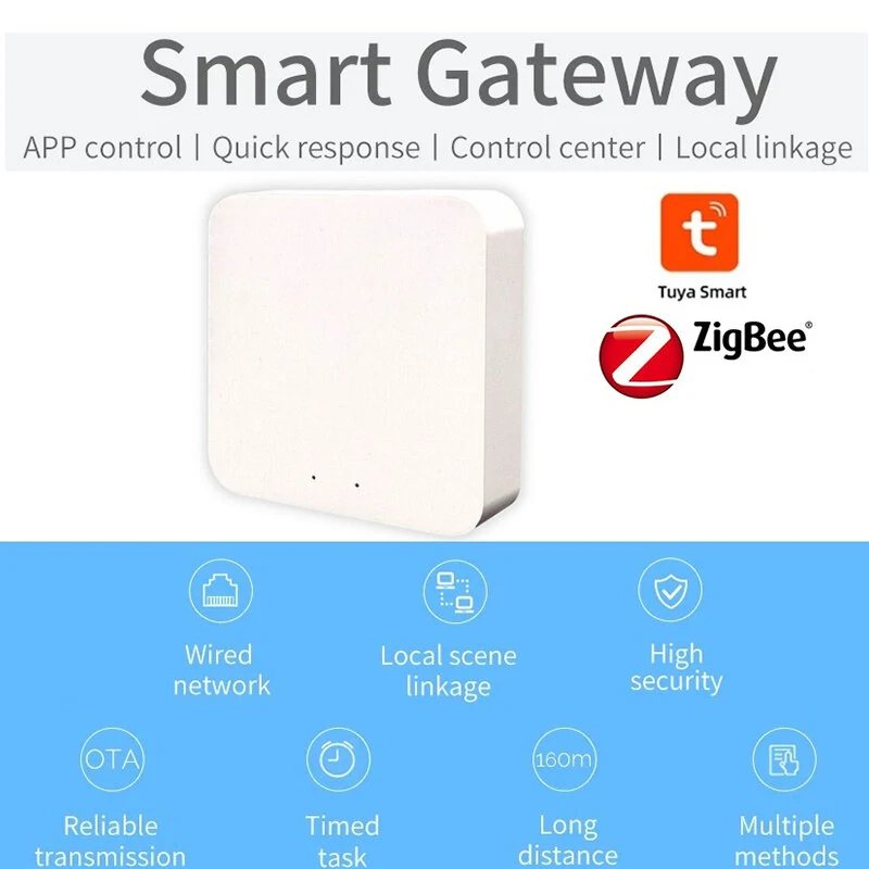 TYZG1 Tuya Smart Home Zigbe Bridge Gateway Hub bluetooth Mesh Zigbe Wireless Bridge Smart Life Remote Control with Alexa Google Home — view 3