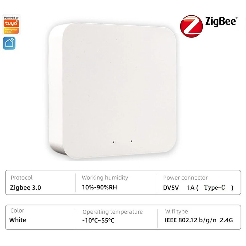 TYZG1 Tuya Smart Home Zigbe Bridge Gateway Hub bluetooth Mesh Zigbe Wireless Bridge Smart Life Remote Control with Alexa Google Home — view 5